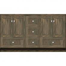 Strasser Woodenwork 31-712 - 60 X 18 X 34.5 Montlake Vanity Shaker Dusky Oak Db