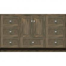 Strasser Woodenwork 31-743 - 60 X 21 X 34.5 Montlake Vanity Shaker Dusky Oak Sb