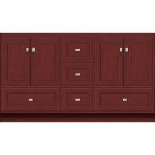 Strasser Woodenwork 26.271 - 60 X 18 X 34.5 Montlake Vanity Deco Miter Dk Cherry Db