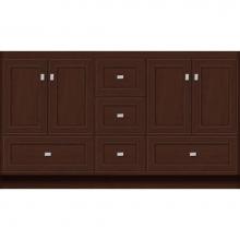 Strasser Woodenwork 26.277 - 60 X 18 X 34.5 Montlake Vanity Deco Miter Choc Cherry Db