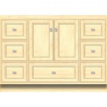 Strasser Woodenwork 26.295 - 48 X 18 X 34.5 Montlake Vanity Deco Miter Nat Maple Sb