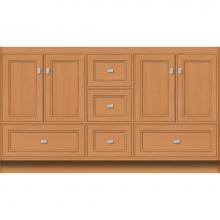 Strasser Woodenwork 26.272 - 60 X 18 X 34.5 Montlake Vanity Deco Miter Nat Oak Db