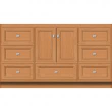 Strasser Woodenwork 26.259 - 60 X 18 X 34.5 Montlake Vanity Deco Miter Nat Oak Sb