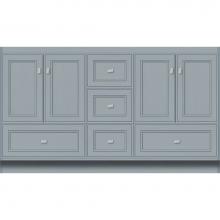 Strasser Woodenwork 26.493 - 60 X 18 X 34.5 Montlake Vanity Deco Miter Silver Oak Db