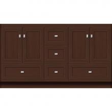 Strasser Woodenwork 27.063 - 60 X 18 X 34.5 Montlake Vanity Deco Miter Choc Oak Db