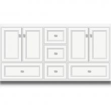 Strasser Woodenwork 26.268 - 60 X 21 X 34.5 Montlake Vanity Deco Miter Sat White Db