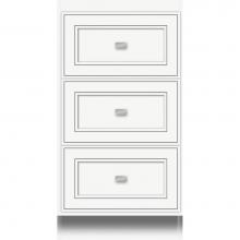 Strasser Woodenwork 26.437 - 18 X 21 X 34.5 Montlake Drawer Bank Deco Miter Sat White