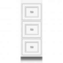 Strasser Woodenwork 26.485 - 12 X 21 X 34.5 Montlake Drawer Bank Deco Miter Sat White