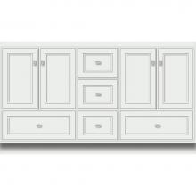 Strasser Woodenwork 27.794 - 60 X 21 X 34.5 Montlake Vanity Deco Miter Powder Grey Db