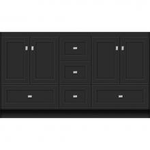 Strasser Woodenwork 26.563 - 60 X 18 X 34.5 Montlake Vanity Deco Miter Sat Black Db