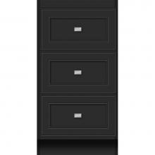 Strasser Woodenwork 26.585 - 18 X 18 X 34.5 Montlake Drawer Bank Deco Miter Sat Black