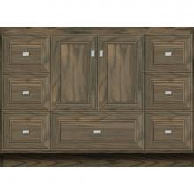 Strasser Woodenwork 31-673 - 48 X 18 X 34.5 Montlake Vanity Deco Miter Dusky Oak Sb