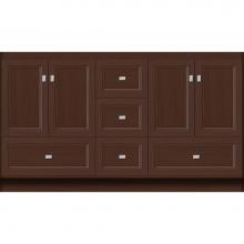 Strasser Woodenwork 27.025 - 60 X 18 X 34.5 Montlake Vanity Ogee Miter Choc Oak Db