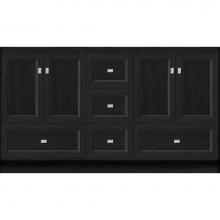 Strasser Woodenwork 27.269 - 60 X 18 X 34.5 Montlake Vanity Ogee Miter Midnight Oak Db