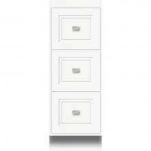 Strasser Woodenwork 26.131 - 12 X 18 X 34.5 Montlake Drawer Bank Ogee Miter Sat White