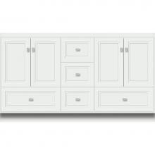 Strasser Woodenwork 27.756 - 60 X 21 X 34.5 Montlake Vanity Ogee Miter Powder Grey Db