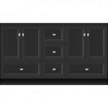 Strasser Woodenwork 26.203 - 60 X 18 X 34.5 Montlake Vanity Ogee Miter Sat Black Db