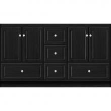 Strasser Woodenwork 27.098 - 60 X 21 X 34.5 Montlake Vanity Ultra Midnight Oak Db