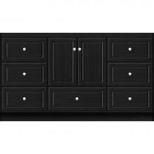 Strasser Woodenwork 27.097 - 60 X 18 X 34.5 Montlake Vanity Ultra Midnight Oak Sb