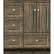 Strasser Woodenwork 31-419 - 30 X 18 X 34.5 Montlake Vanity Ultra Dusky Oak Lh