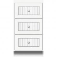 Strasser Woodenwork 22.349 - 18 X 18 X 34.5 Montlake Drawer Bank Beaded Sat White