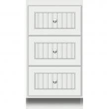 Strasser Woodenwork 27.640 - 18 X 21 X 34.5 Montlake Drawer Bank Beaded Powder Grey