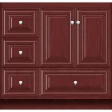 Strasser Woodenwork 24.196 - 36 X 18 X 34.5 Montlake Vanity Classic Miter Dk Cherry Lh