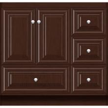 Strasser Woodenwork 24.113 - 36 X 21 X 34.5 Montlake Vanity Classic Miter Choc Cherry Rh