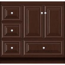 Strasser Woodenwork 24.115 - 36 X 21 X 34.5 Montlake Vanity Classic Miter Choc Cherry Lh