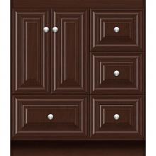 Strasser Woodenwork 24.117 - 30 X 21 X 34.5 Montlake Vanity Classic Miter Choc Cherry Rh