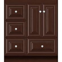 Strasser Woodenwork 24.119 - 30 X 21 X 34.5 Montlake Vanity Classic Miter Choc Cherry Lh