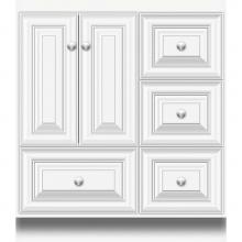 Strasser Woodenwork 24.155 - 30 X 21 X 34.5 Montlake Vanity Classic Miter Sat White Rh