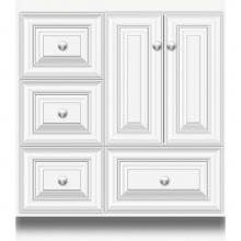 Strasser Woodenwork 24.158 - 30 X 18 X 34.5 Montlake Vanity Classic Miter Sat White Lh