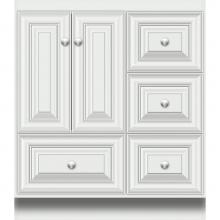 Strasser Woodenwork 27.692 - 30 X 21 X 34.5 Montlake Vanity Classic Miter Powder Grey Rh