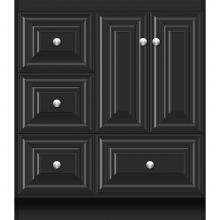 Strasser Woodenwork 24.963 - 30 X 18 X 34.5 Montlake Vanity Classic Miter Sat Black Lh