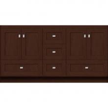 Strasser Woodenwork 13.338 - 60 X 21 X 32 Montlake Vanity Shaker Choc Cherry Db