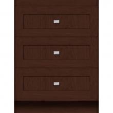 Strasser Woodenwork 13.362 - 24 X 21 X 32 Montlake Drawer Bank Shaker Choc Cherry