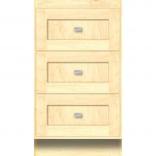 Strasser Woodenwork 13.339 - 18 X 21 X 32 Montlake Drawer Bank Shaker Nat Maple