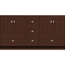 Strasser Woodenwork 16.691 - 60 X 21 X 32 Montlake Vanity Shaker Choc Oak Db