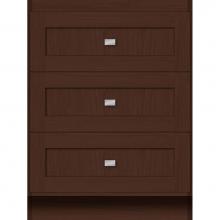 Strasser Woodenwork 16.712 - 24 X 18 X 32 Montlake Drawer Bank Shaker Choc Oak