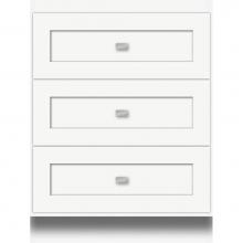 Strasser Woodenwork 13.167 - 24 X 21 X 32 Montlake Drawer Bank Shaker Sat White