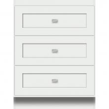 Strasser Woodenwork 17.384 - 24 X 18 X 32 Montlake Drawer Bank Shaker Powder Grey