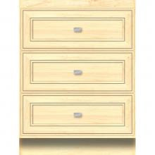 Strasser Woodenwork 16.237 - 24 X 18 X 32 Montlake Drawer Bank Deco Miter Nat Maple
