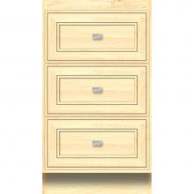 Strasser Woodenwork 16.257 - 18 X 18 X 32 Montlake Drawer Bank Deco Miter Nat Maple