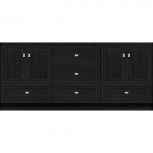 Strasser Woodenwork 17.074 - 72 X 18 X 32 Montlake Vanity Deco Miter Midnight Oak Db