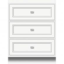 Strasser Woodenwork 16.239 - 24 X 18 X 32 Montlake Drawer Bank Deco Miter Sat White