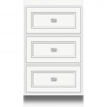 Strasser Woodenwork 16.252 - 18 X 21 X 32 Montlake Drawer Bank Deco Miter Sat White