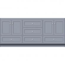 Strasser Woodenwork 17.298 - 72 X 18 X 32 Montlake Vanity Deco Miter Sat Silver Db