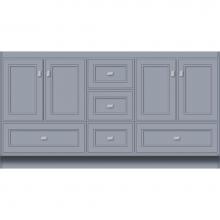 Strasser Woodenwork 17.268 - 60 X 18 X 32 Montlake Vanity Deco Miter Sat Silver Db