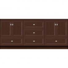 Strasser Woodenwork 16.818 - 72 X 18 X 32 Montlake Vanity Ogee Miter Choc Oak Db